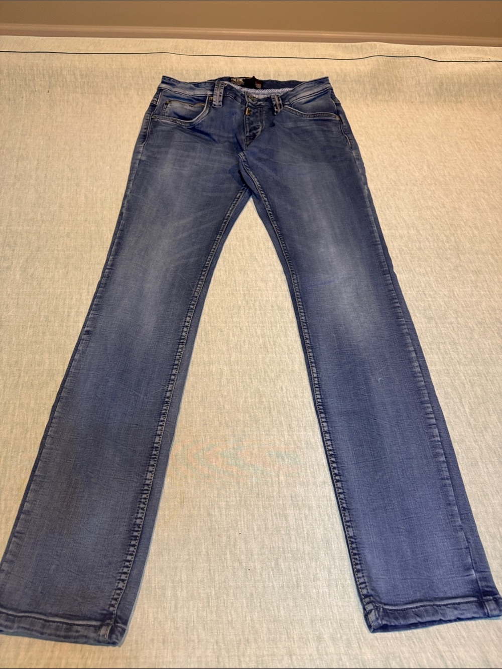 Time Zone Men's Medium Blue Bootcut Denim Jeans